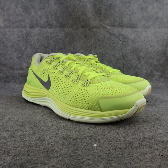 Nike Shoes Womens 11.5 Athletic Trainers Running Lunarglide 4 Volt Reflective - Picture 1 of 15